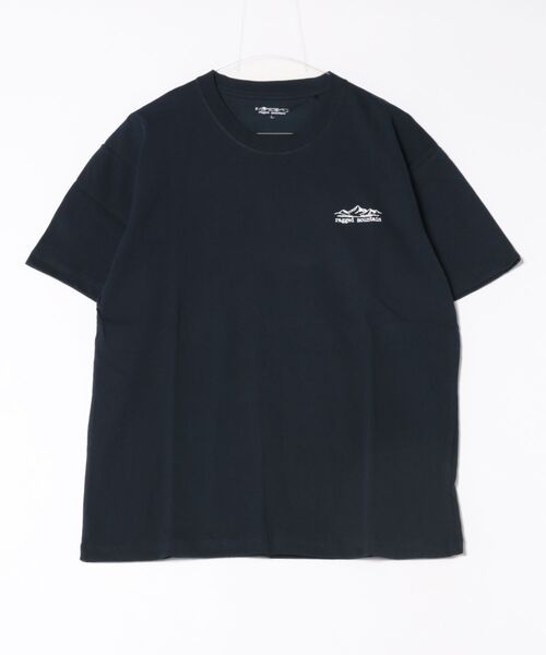ragged mountain(ラギットマウンテン)の「【RAGGED MOUNTAIN:ラギットマウンテン】バックプリントTシャツ 半袖 オーバーサイズ(Tシャツ/カットソー・メンズ・ホワイト/ブラック/グレイッシュブルー/パープル/ベージュ/ブラウン/ネイビー・MEDIUM/LARGE/X-LARGE)」の5枚目の写真
