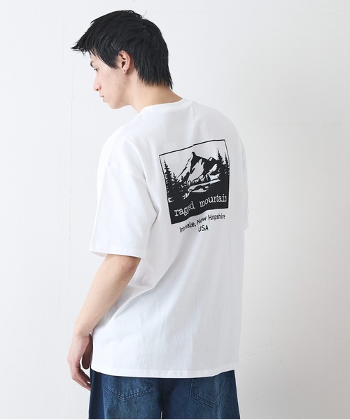 ragged mountain(ラギットマウンテン)の「【RAGGED MOUNTAIN:ラギットマウンテン】バックプリントTシャツ 半袖 オーバーサイズ(Tシャツ/カットソー・メンズ・ホワイト/ブラック/グレイッシュブルー/パープル/ベージュ/ブラウン/ネイビー・MEDIUM/LARGE/X-LARGE)」の12枚目の写真