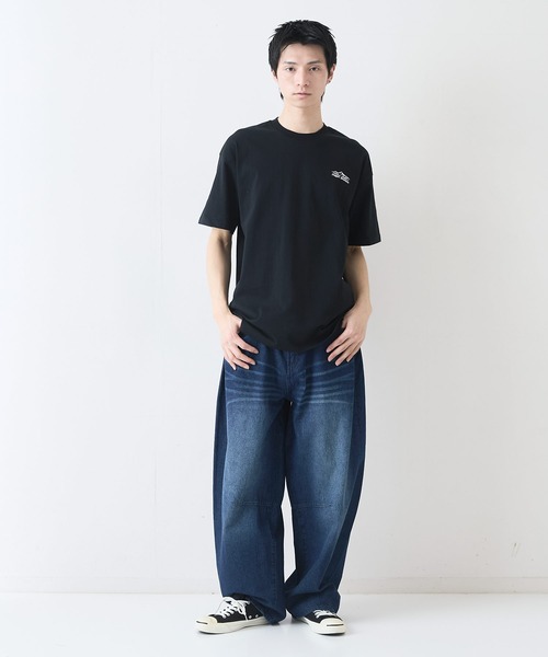ragged mountain(ラギットマウンテン)の「【RAGGED MOUNTAIN:ラギットマウンテン】バックプリントTシャツ 半袖 オーバーサイズ(Tシャツ/カットソー・メンズ・ホワイト/ブラック/グレイッシュブルー/パープル/ベージュ/ブラウン/ネイビー・MEDIUM/LARGE/X-LARGE)」の13枚目の写真