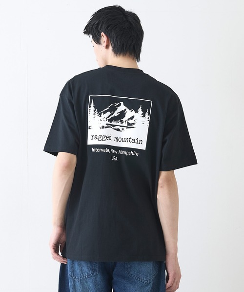 ragged mountain(ラギットマウンテン)の「【RAGGED MOUNTAIN:ラギットマウンテン】バックプリントTシャツ 半袖 オーバーサイズ(Tシャツ/カットソー・メンズ・ホワイト/ブラック/グレイッシュブルー/パープル/ベージュ/ブラウン/ネイビー・MEDIUM/LARGE/X-LARGE)」の18枚目の写真