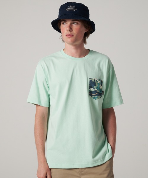 Eddie Bauer(エディーバウアー)の「柄ポケット 半袖 Tシャツ(Tシャツ/カットソー・メンズ・セージグリーン/ライトイエロー/ダークネイビー/ホワイト・XXL/XL/L/M/S)」の1枚目の写真