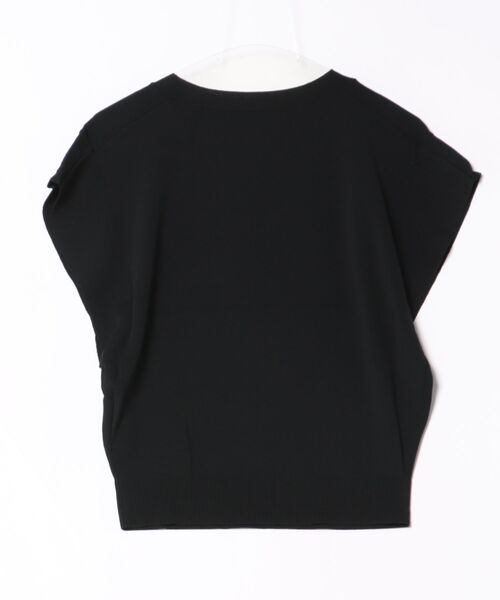 トゥエルブアジェンダ 12Twelve Agenda ボートネックフレンチスリーブゆるニットプルオーバー （サックス） SALE】ボートネックフレンチスリーブゆるニットプルオーバー