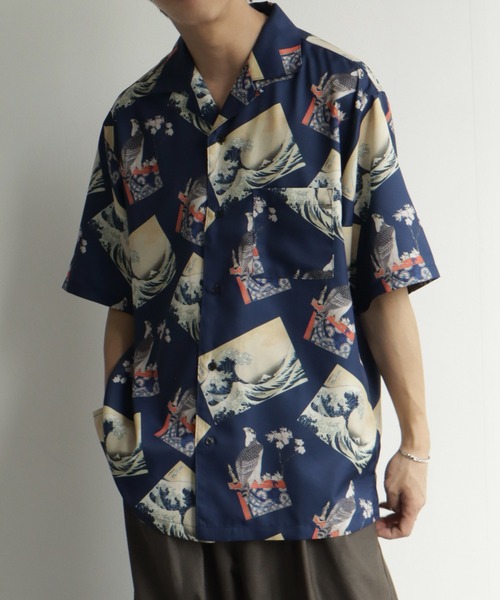 Hokusai Kathushika オーバーサイズ開襟シャツ（シャツ/ブラウス