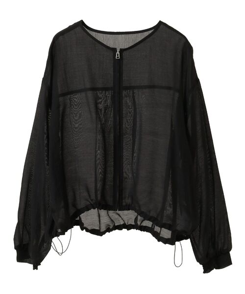 AMERICAN HOLIC(アメリカンホリック)の「ノーカラーシアーZIPブルゾン(ブルゾン・レディース・オリーブ/ブラック/ホワイト系その他2・L/M)」の13枚目の写真