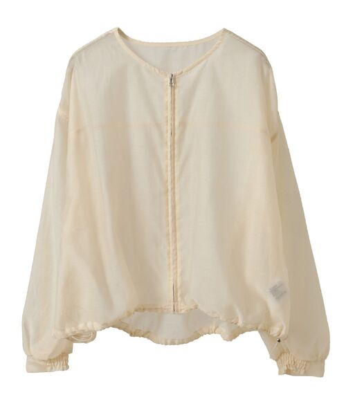 AMERICAN HOLIC(アメリカンホリック)の「ノーカラーシアーZIPブルゾン(ブルゾン・レディース・オリーブ/ブラック/ホワイト系その他2・L/M)」の11枚目の写真