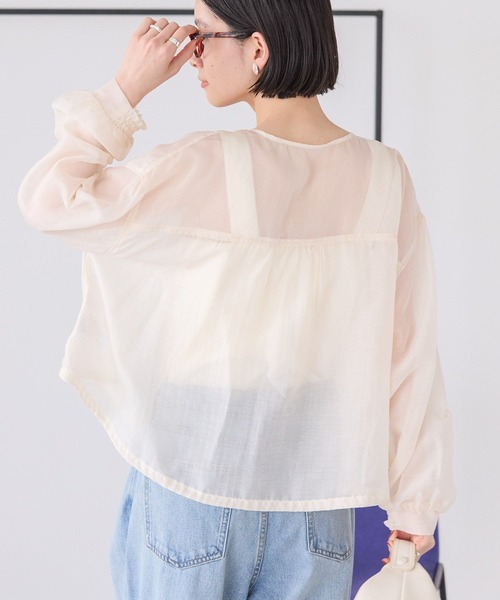 AMERICAN HOLIC(アメリカンホリック)の「ノーカラーシアーZIPブルゾン(ブルゾン・レディース・オリーブ/ブラック/ホワイト系その他2・L/M)」の8枚目の写真