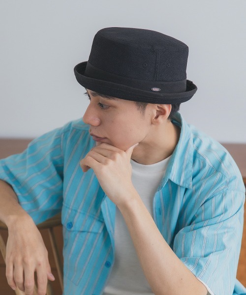 Ruben（ルーベン）の「LINEN LIKE PORKPIE HAT/リネンライク ポークパイハット（ハット・メンズ・グレー/ブラック/ベージュ/ブラウン・FREE/XL）」の2枚目の写真