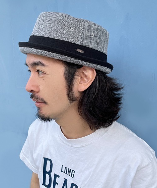 Ruben（ルーベン）の「LINEN LIKE PORKPIE HAT/リネンライク ポークパイハット（ハット・メンズ・グレー/ブラック/ベージュ/ブラウン・FREE/XL）」の22枚目の写真