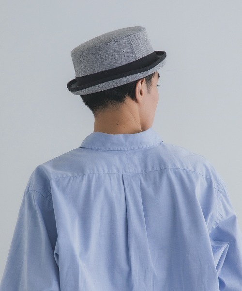 Ruben（ルーベン）の「LINEN LIKE PORKPIE HAT/リネンライク ポークパイハット（ハット・メンズ・グレー/ブラック/ベージュ/ブラウン・FREE/XL）」の19枚目の写真