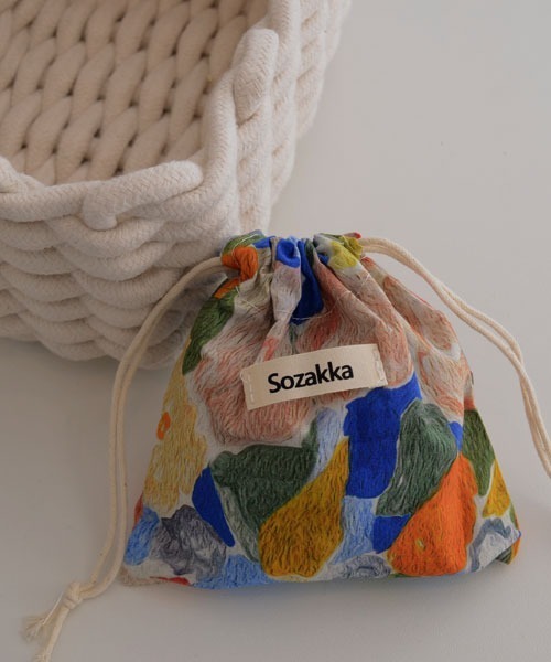 TONE SELECT GOODS（トーンセレクトグッズ）の「【resonance】水彩デザイン 花柄 マルチポーチ/巾着ポーチ（ポーチ・レディース・その他2/その他1/その他3・FREE）」の4枚目の写真