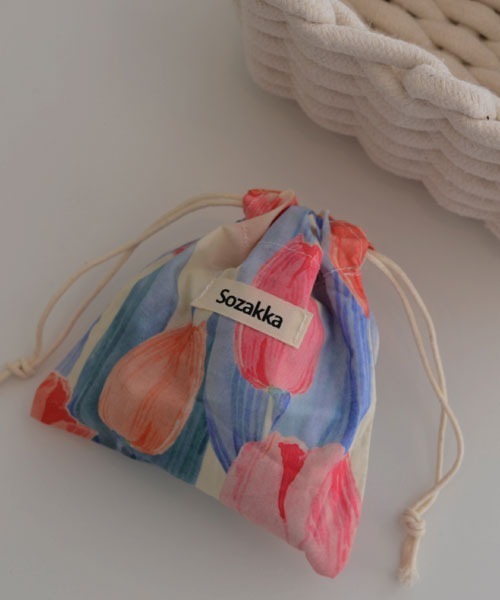 TONE SELECT GOODS（トーンセレクトグッズ）の「【resonance】水彩デザイン 花柄 マルチポーチ/巾着ポーチ（ポーチ・レディース・その他2/その他1/その他3・FREE）」の6枚目の写真