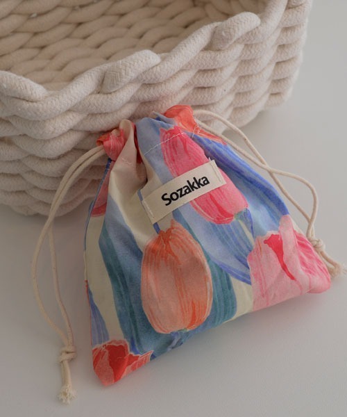 TONE SELECT GOODS（トーンセレクトグッズ）の「【resonance】水彩デザイン 花柄 マルチポーチ/巾着ポーチ（ポーチ・レディース・その他2/その他1/その他3・FREE）」の7枚目の写真