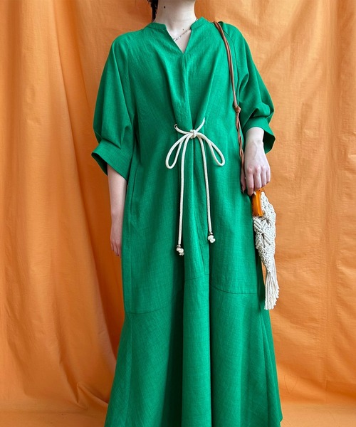 ロープベルトリネンライクワンピース LHELBIE│Eimee Law & LHELBIE