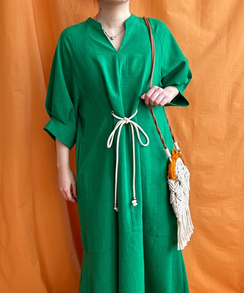 ロープベルトリネンライクワンピース LHELBIE│Eimee Law & LHELBIE