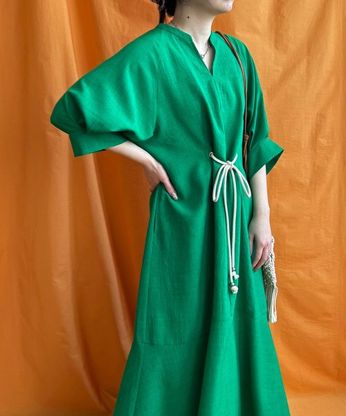 ロープベルトリネンライクワンピース LHELBIE│Eimee Law & LHELBIE