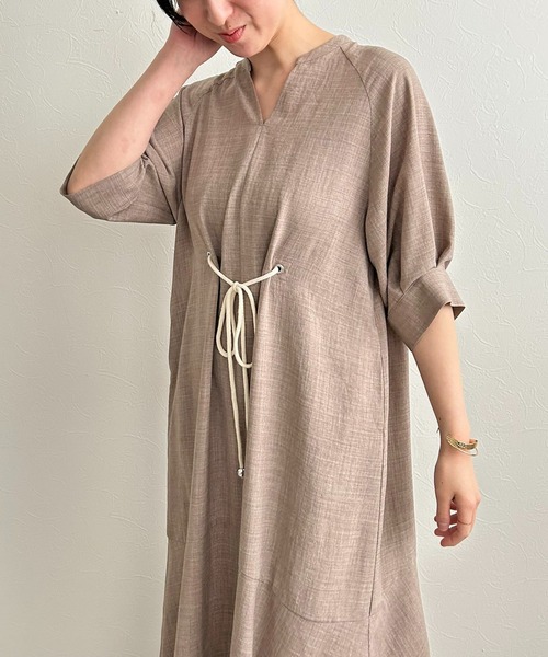 ロープベルトリネンライクワンピース LHELBIE│Eimee Law & LHELBIE