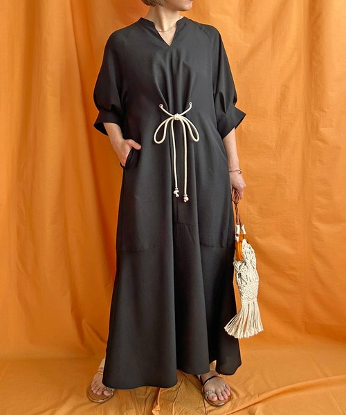 ロープベルトリネンライクワンピース LHELBIE│Eimee Law & LHELBIE