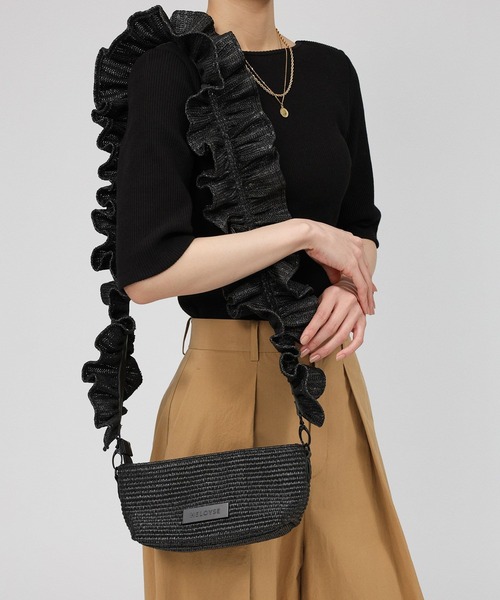 HELOYSE（エロイーズ）の「【HELOYSE】angel BAG（ショルダーバッグ・レディース・ブラック/ベージュ・FREE）」の2枚目の写真