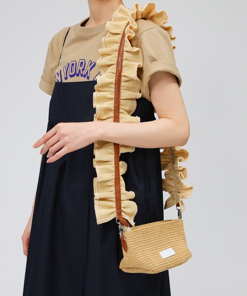 【HELOYSE】angel BAG ショルダー　ベージュ HELOYSE/angel shoulder raffia｜Daytona Park(FREAK'S STORE