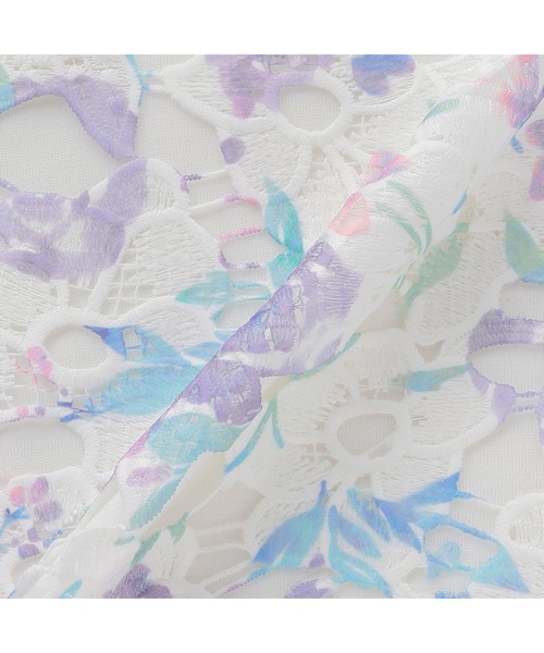 TOKYO SHIRTS(トウキョウシャツ)の「花柄レースプルオーバー 半袖(シャツ/ブラウス・レディース・ブルー/パープル/ピンク・M/L/LL)」の13枚目の写真