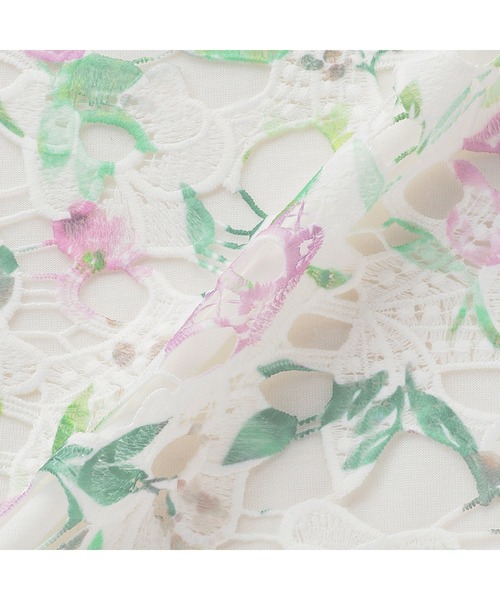 TOKYO SHIRTS(トウキョウシャツ)の「花柄レースプルオーバー 半袖(シャツ/ブラウス・レディース・ブルー/パープル/ピンク・M/L/LL)」の18枚目の写真