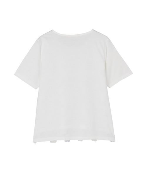 TOKYO SHIRTS(トウキョウシャツ)の「花柄レースプルオーバー 半袖(シャツ/ブラウス・レディース・ブルー/パープル/ピンク・M/L/LL)」の4枚目の写真