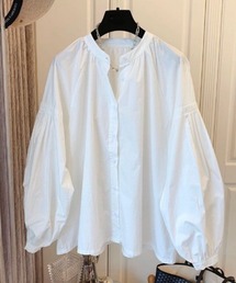 SPIGA | タックボリューム袖ヘンリーネックブラウス(シャツ/ブラウス)