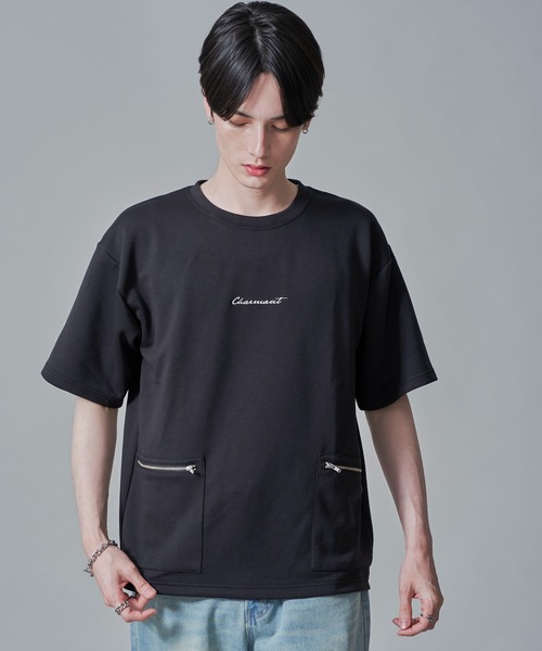 BROWNY(ブラウニー)の「BROWNY/ZIPポケットT(Tシャツ/カットソー・メンズ・ブラック/ホワイト・MEDIUM/LARGE)」の2枚目の写真