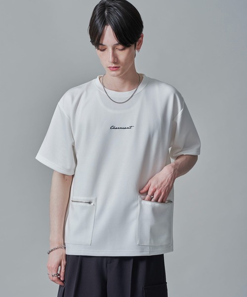 BROWNY(ブラウニー)の「BROWNY/ZIPポケットT(Tシャツ/カットソー・メンズ・ブラック/ホワイト・MEDIUM/LARGE)」の9枚目の写真