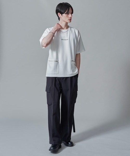BROWNY(ブラウニー)の「BROWNY/ZIPポケットT(Tシャツ/カットソー・メンズ・ブラック/ホワイト・MEDIUM/LARGE)」の7枚目の写真