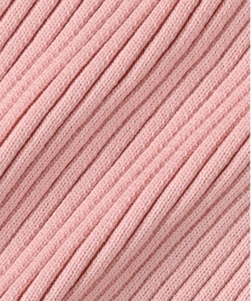 Right-on（ライトオン）の「HONEYSUCKLE ROSE(ハニーサックルローズ)【レディース】フロントジップ半袖ニット（その他トップス・レディース・ピンク/オフホワイト/ブラック・L/M）」の7枚目の写真