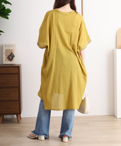 オリエンタル刺繍チュニック（チュニック）｜MOTO（モト）の
