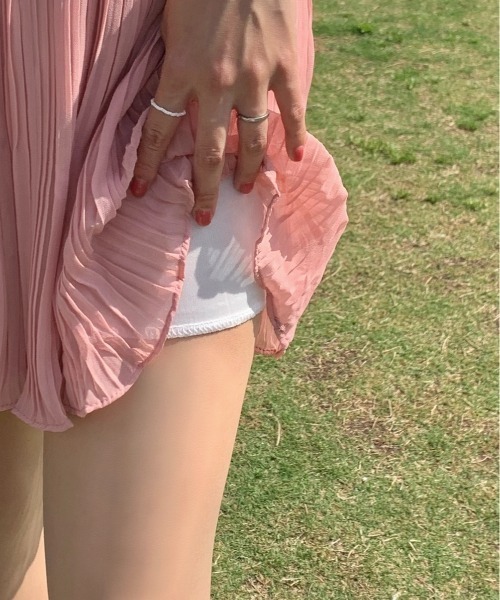 Teem Store(チームストア)の「【インパン付き】ふんわりプリーツフレア ミニスカート(スカート・レディース・ブラック/ホワイト/ピンク・F)」の20枚目の写真