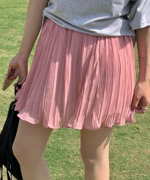 Teem Store(チームストア)の「【インパン付き】ふんわりプリーツフレア ミニスカート(スカート・レディース・ブラック/ホワイト/ピンク・F)」の21枚目の写真
