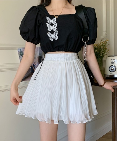 Teem Store(チームストア)の「【インパン付き】ふんわりプリーツフレア ミニスカート(スカート・レディース・ブラック/ホワイト/ピンク・F)」の19枚目の写真