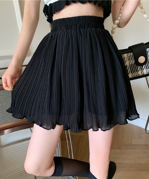 Teem Store(チームストア)の「【インパン付き】ふんわりプリーツフレア ミニスカート(スカート・レディース・ブラック/ホワイト/ピンク・F)」の18枚目の写真