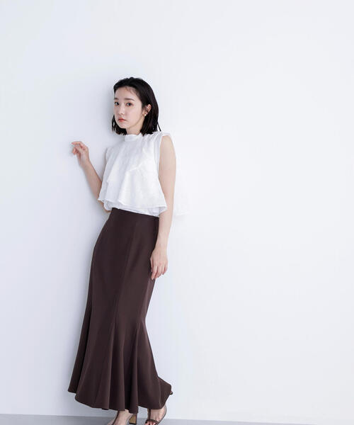 セール】◇サッカーチェックラッフルブラウス（シャツ/ブラウス