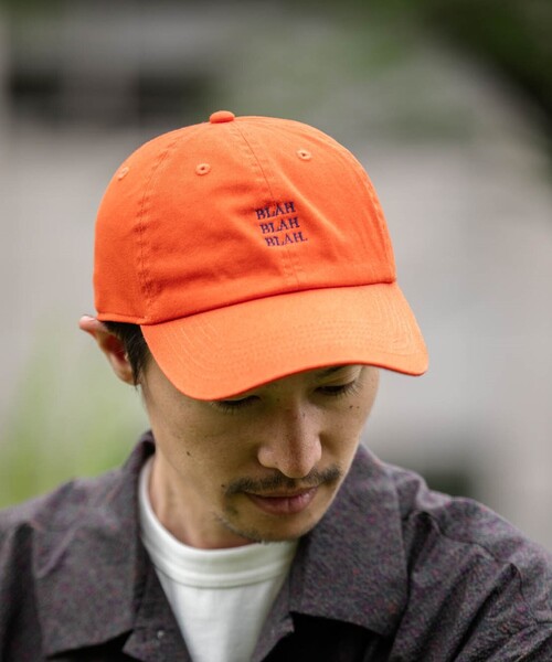 newhattan（ニューハッタン）の「【一部WEB限定】newhattan: BLAH BLAH BLAH. 刺繍 ベースボールキャップ◇（キャップ・メンズ・ブラック/ブルー/ネイビー/ダークグレー/オレンジ/ホワイト/グリーン・ONE SIZE）」の7枚目の写真