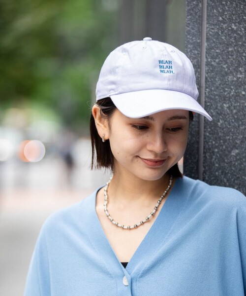 newhattan（ニューハッタン）の「【一部WEB限定】newhattan: BLAH BLAH BLAH. 刺繍 ベースボールキャップ◇（キャップ・メンズ・ブラック/ブルー/ネイビー/ダークグレー/オレンジ/ホワイト/グリーン・ONE SIZE）」の9枚目の写真