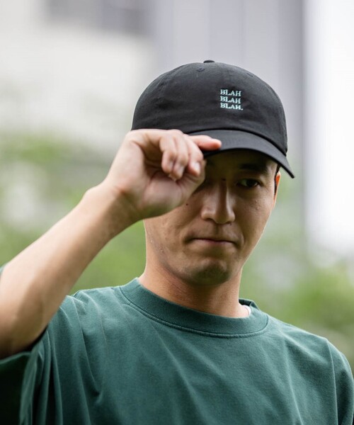 newhattan（ニューハッタン）の「【一部WEB限定】newhattan: BLAH BLAH BLAH. 刺繍 ベースボールキャップ◇（キャップ・メンズ・ブラック/ブルー/ネイビー/ダークグレー/オレンジ/ホワイト/グリーン・ONE SIZE）」の14枚目の写真