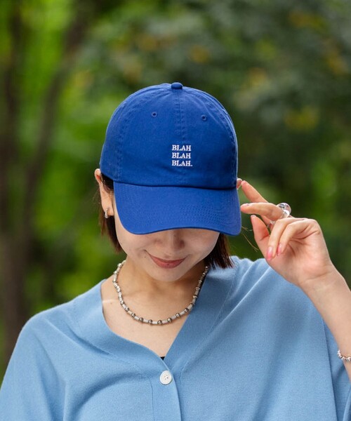 newhattan（ニューハッタン）の「【一部WEB限定】newhattan: BLAH BLAH BLAH. 刺繍 ベースボールキャップ◇（キャップ・メンズ・ブラック/ブルー/ネイビー/ダークグレー/オレンジ/ホワイト/グリーン・ONE SIZE）」の20枚目の写真