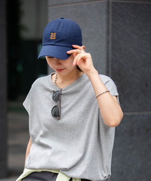 newhattan（ニューハッタン）の「【一部WEB限定】newhattan: BLAH BLAH BLAH. 刺繍 ベースボールキャップ◇（キャップ・メンズ・ブラック/ブルー/ネイビー/ダークグレー/オレンジ/ホワイト/グリーン・ONE SIZE）」の22枚目の写真