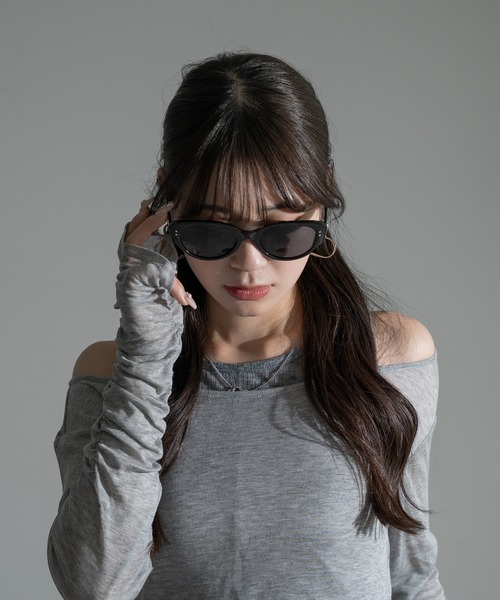 apres jour mignon（アプレジュールミニョン）の「【apresjour mignon×ARIAZ】オーバーフレームメガネ（メガネ・レディース・ブラック/クリアブラック・ONESIZE）」の15枚目の写真