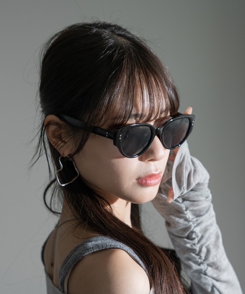 apres jour mignon（アプレジュールミニョン）の「【apresjour mignon×ARIAZ】オーバーフレームメガネ（メガネ・レディース・ブラック/クリアブラック・ONESIZE）」の17枚目の写真