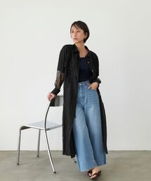 エンブロイダリースカーフセットオールインワン 【低身長・小柄女性