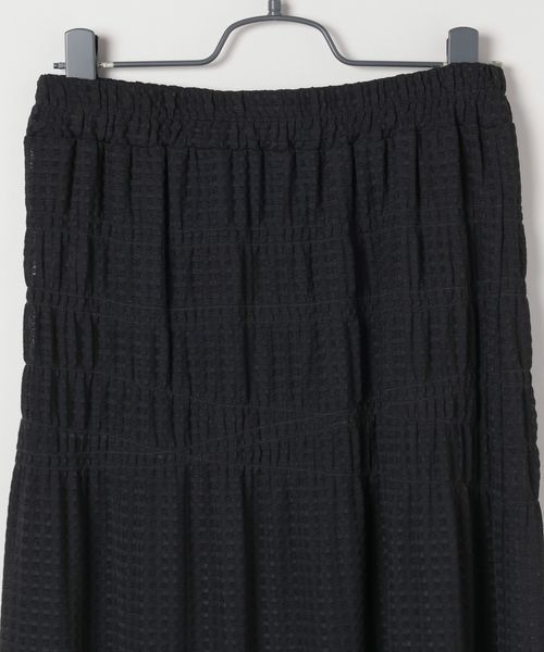 JEANASIS（ジーナシス）の「シアーサッカーシャーリングスカート/497970（スカート・レディース・ホワイト/ライトブルー/ブラック・FREE）」の15枚目の写真