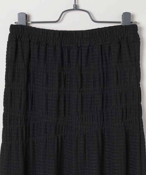 JEANASIS（ジーナシス）の「シアーサッカーシャーリングスカート/497970（スカート・レディース・ホワイト/ライトブルー/ブラック・FREE）」の13枚目の写真