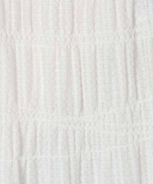 JEANASIS（ジーナシス）の「シアーサッカーシャーリングスカート/497970（スカート・レディース・ホワイト/ライトブルー/ブラック・FREE）」の8枚目の写真