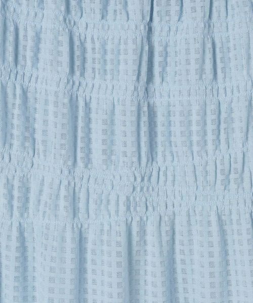 JEANASIS（ジーナシス）の「シアーサッカーシャーリングスカート/497970（スカート・レディース・ホワイト/ライトブルー/ブラック・FREE）」の6枚目の写真