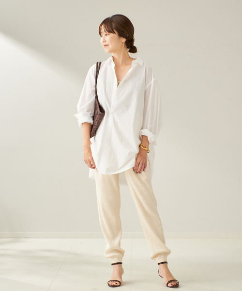 plage（プラージュ）の「Washer Long シャツ（シャツ/ブラウス・レディース・ベージュ/ホワイト/サックスブルー・FREE）」の13枚目の写真